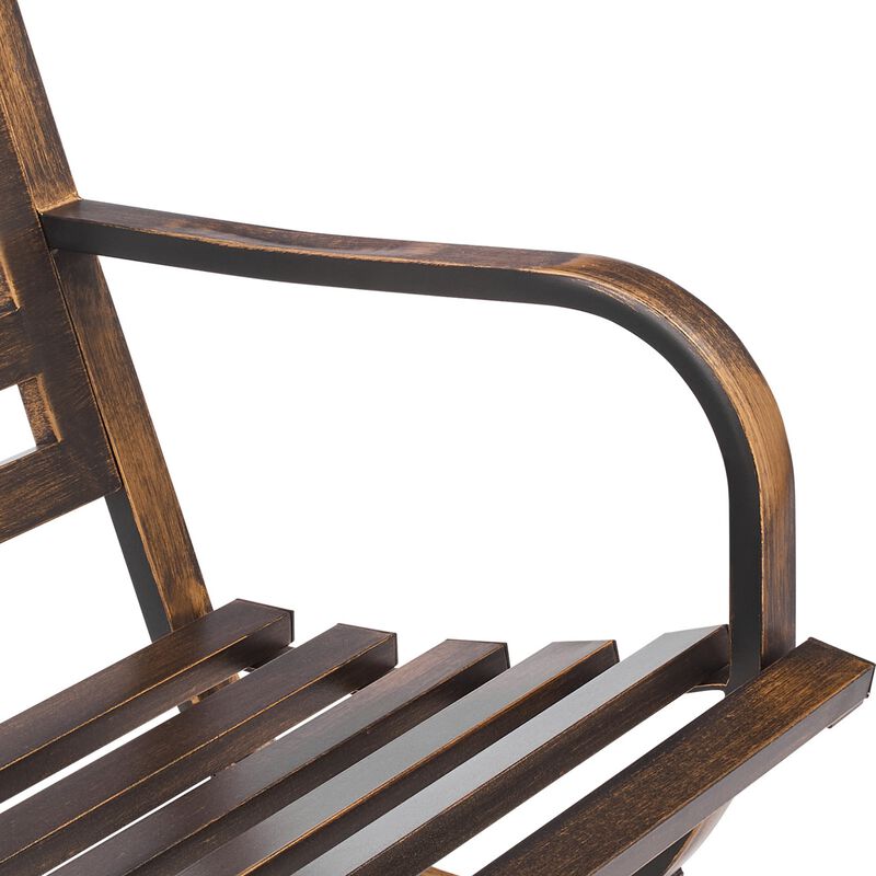 Jabseg 50 Inch Vintage Metal Patio Bench image number 4