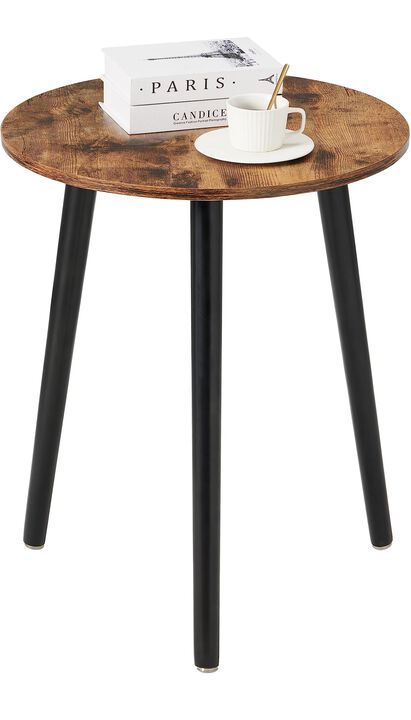 Apicizon Small Round Side Table, Nightstand End Table for Small Spaces, Bedroom, Living Room, Easy Assembly Modern Bedside Table