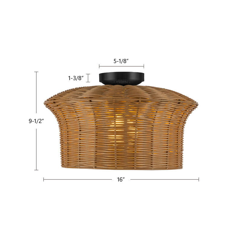 Kai 16 in Socket Semi Flush Mount image number 8