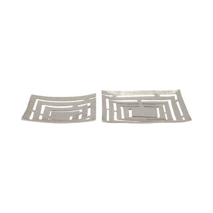 Metal Cut-out Plates, Silver
