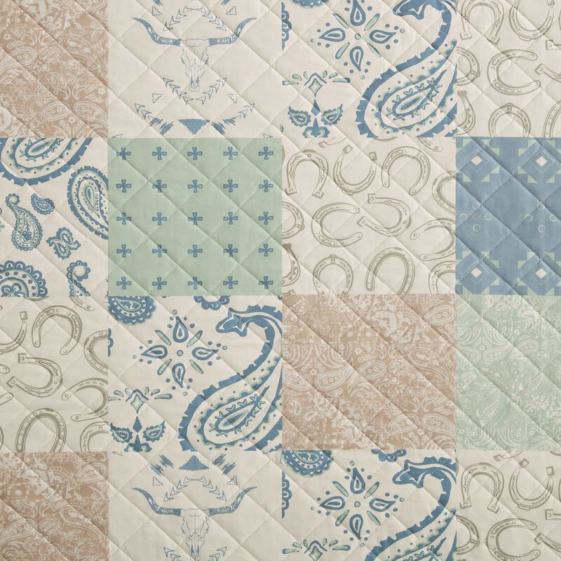 Patchwork Paisley Twin Reversible Quilt Set image number 4