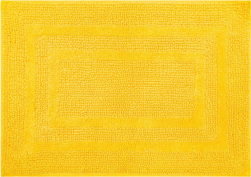 Cotton Reversible Fiesta Yellow 1' 5" x 2' Bath Mat