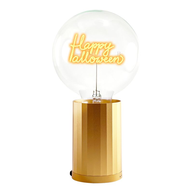 Bulb HAPPY HALLOWEEN Amber with Base Table Lamp PORTABLE Rose Gold image number 0