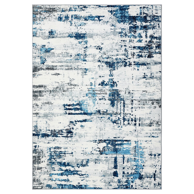 10X13 FT Modern Abstract Runner Rug Washable Rug for Hallway Non Slip Kitchen Rug Low Pile Soft Entryway image number 0