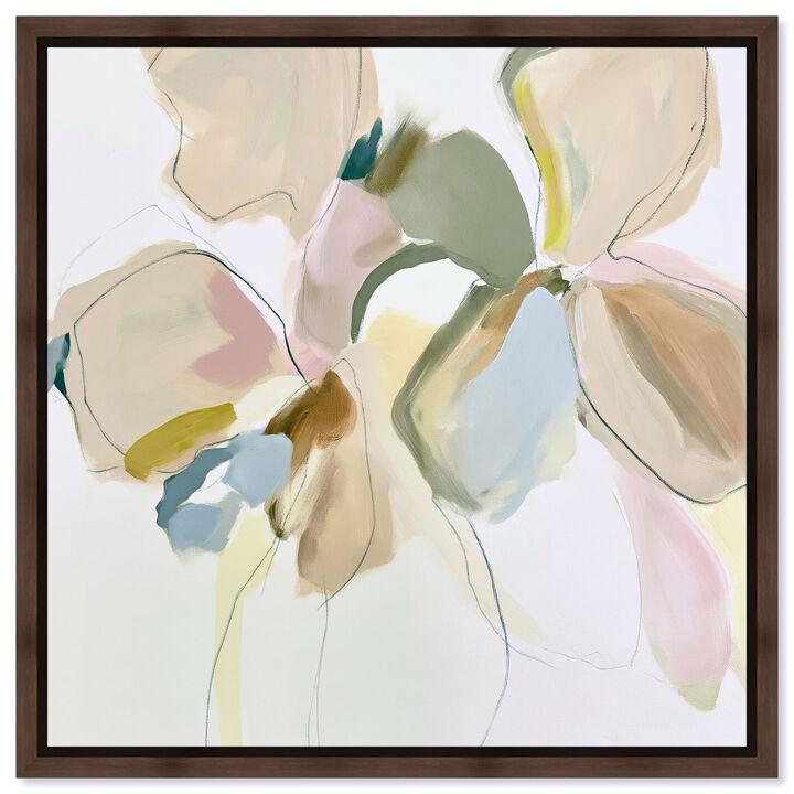 Delicate Dawn Floral I Abstract Canvas Print by Art Remedy