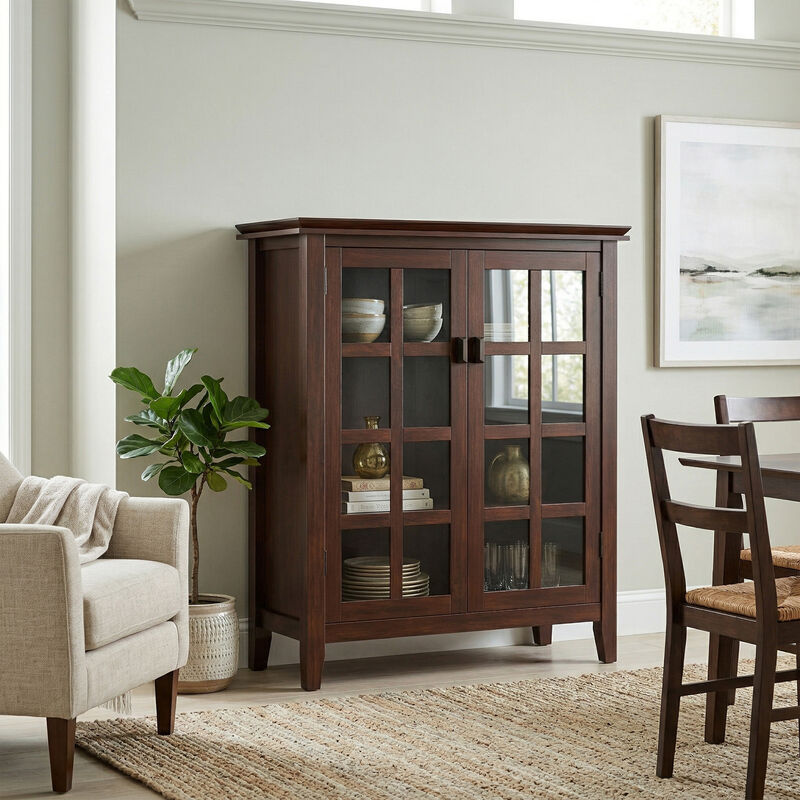 Artisan SOLID WOOD 38 inch Wide Transitional Medium Storage Cabinet in Russet Brown image number 2