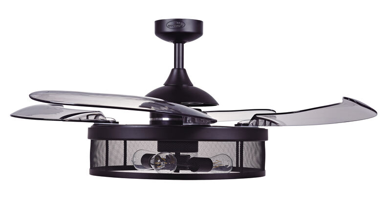 Fanaway Meridian 48" Retractable Blade Ceiling Fan with Light and Remote, Modern Fandelier Ceiling Fan, Patented Design Technology, Stronger Thicker Blades image number 9