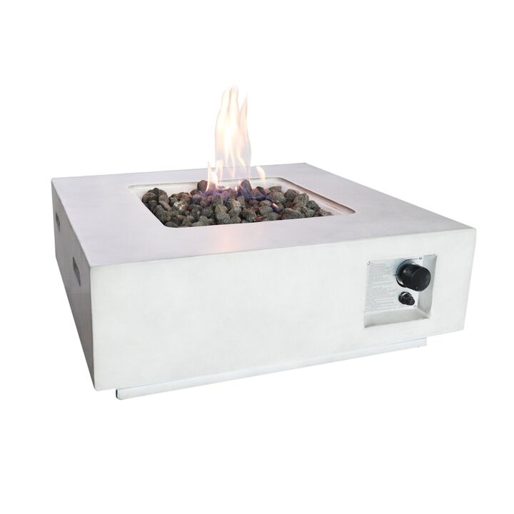 Mondawe Fiber Reinforced Concrete Propane Outdoor Fire Pit Table