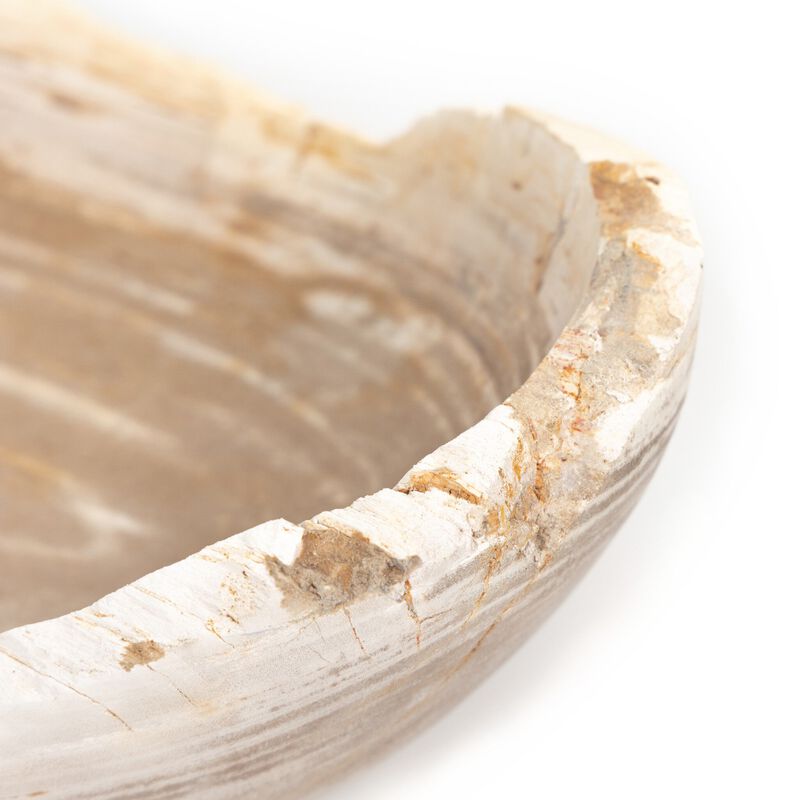 Oval Petrified Wood Bowl