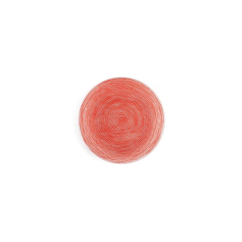 Glass Dinnerware dia.7.75" Round Red Glass Plate (Set of 2)