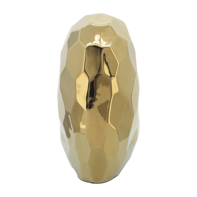 Gold Ceramic Heart Sculpture