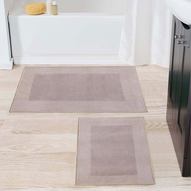 Soft Modern Bathroom Rug Set with Durable Non Slip Backing image number 1