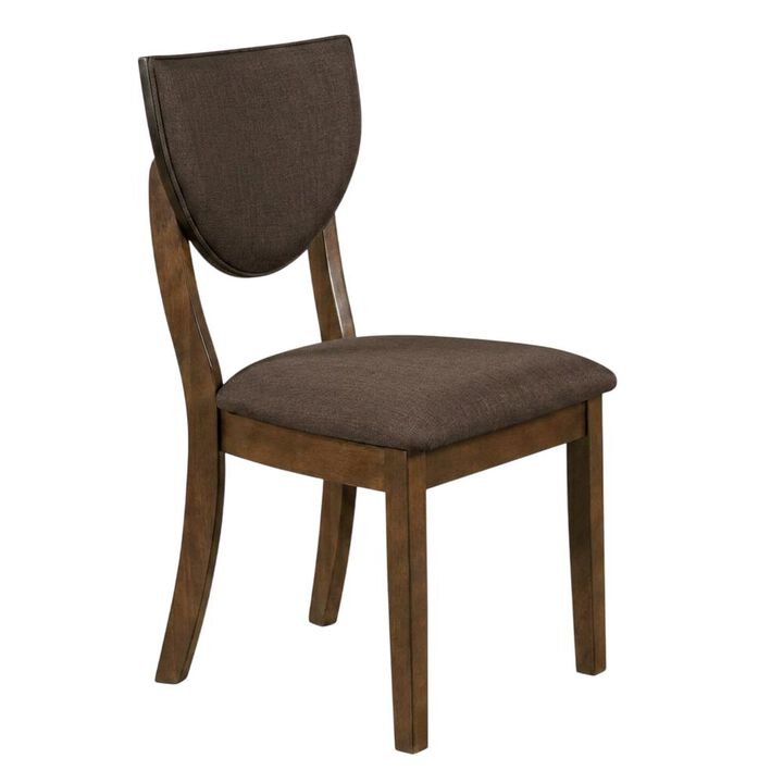 Simple Relax Dining Chair, Walnut, Dark Chocolate Set of 2