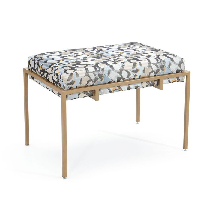 Metal Upholstered Bench