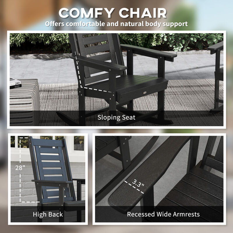 Hivvago 2-Piece Garden Rocking Chair Set image number 5