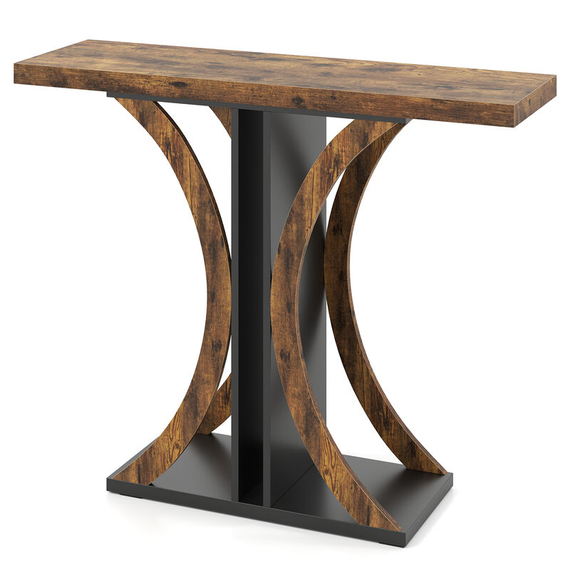 Entryway Rectangular Console Table with Modern Geometric Frame image number 0