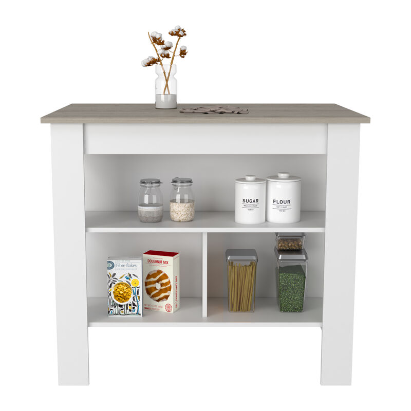 Kitchen Island Antibacterial Dozza, Kitchen, Light Gray / White