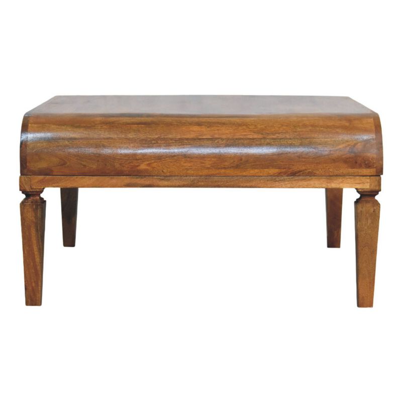 Artisan Furniture Solid Wood Curved Frame Coffee Table , Brown image number 7