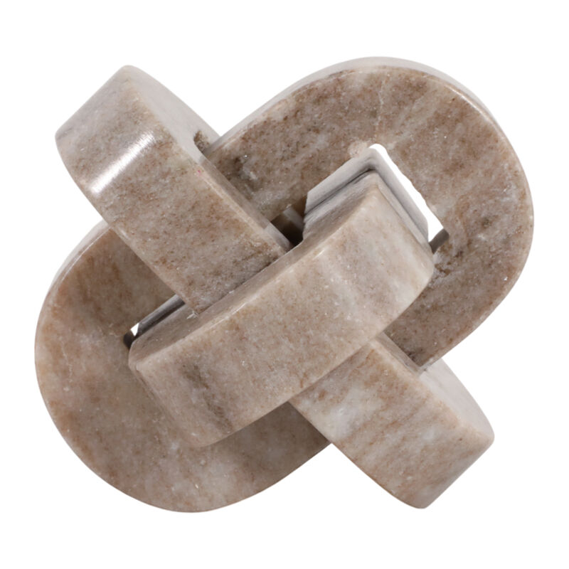 5" Onyx Marble Rounded Knot, Tan image number 4