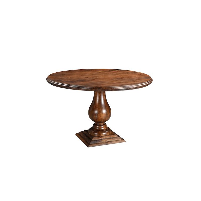 Taran Designs Adrien 48 Round Solid Wood Pedestal Dining Table