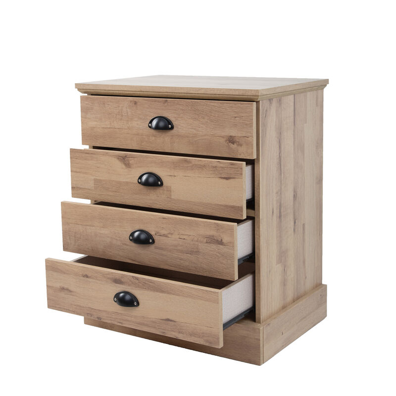4-Drawer Wood Nightstand