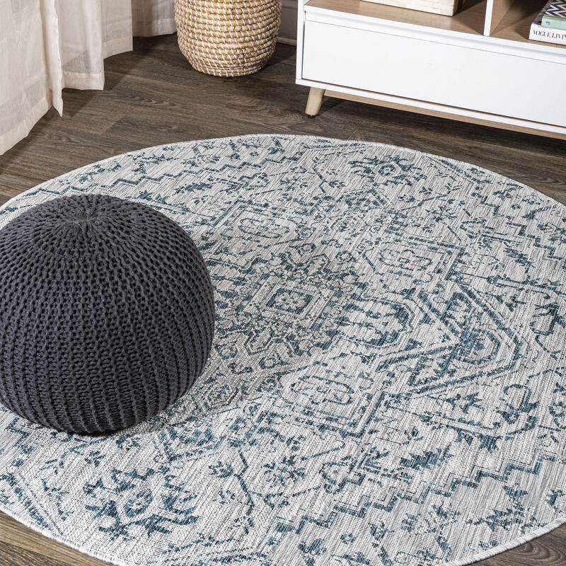Estrella Bohemian Medallion Textured Weave Area Rug
