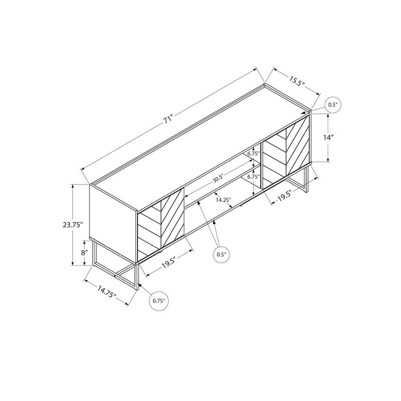 Tv Stand, 72 Inch, Console, Media Entertainment Center, Storage Cabinet