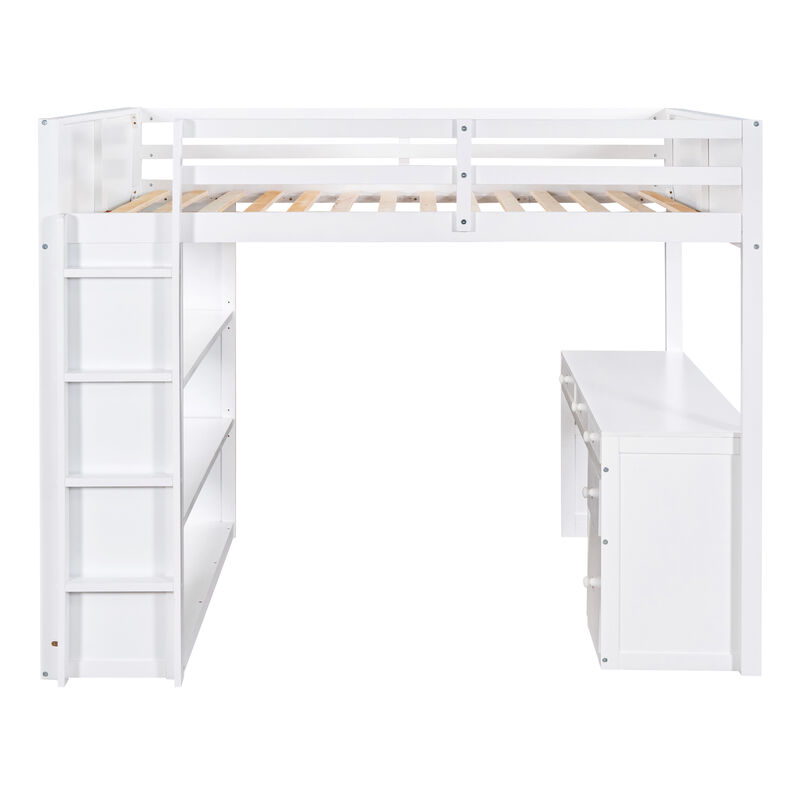 Merax Loft Bed with Ladder and Desk