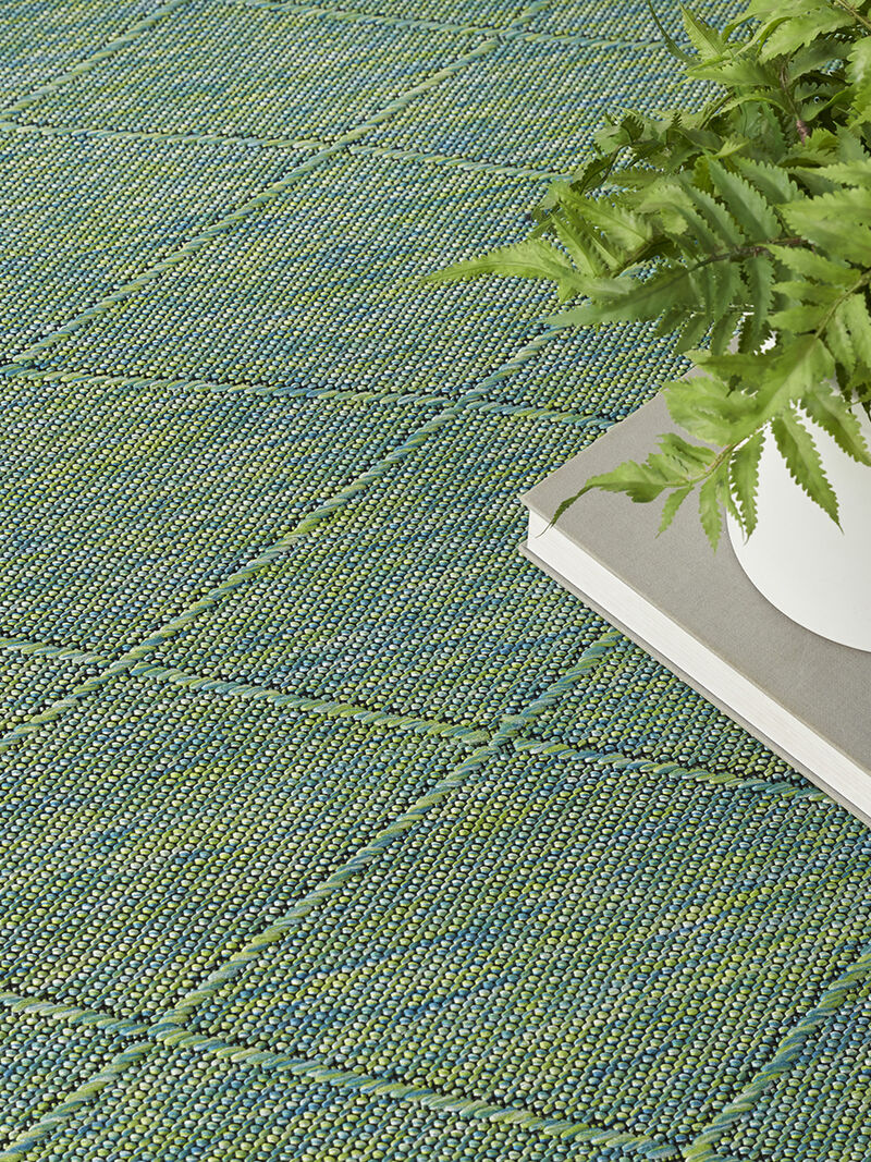 Washable Solutions WSL01 Blue/Green 6' x 9' Rug