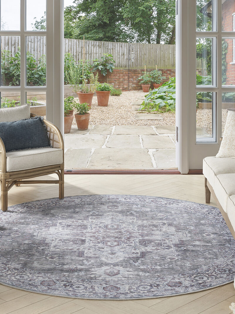 Machine Washable Series 1 SR101 Ivory/Gray 7'10" x 9'10" Rug image number 7
