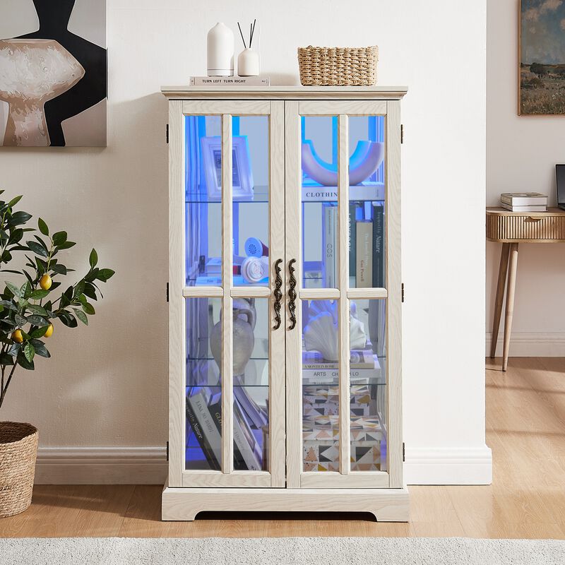 Cimmod RGB LED Lighted Display Cabinet image number 2