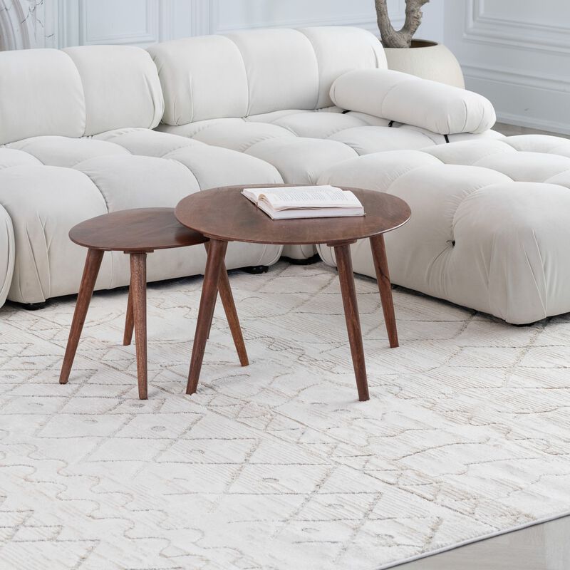 Rug Branch Satori Contemporary Boho Beige Cream Indoor Area Rug