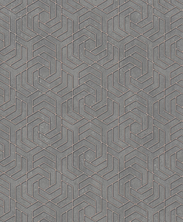 Tama Charcoal Geometric Wallpaper