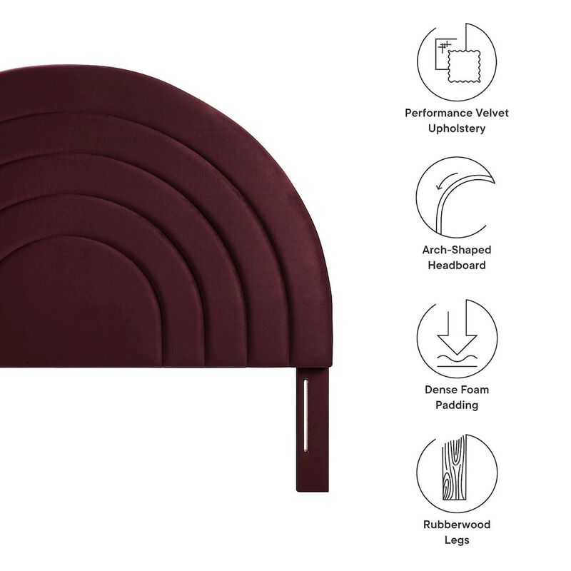 Solana Arched Performance Velvet King Headboard image number 3