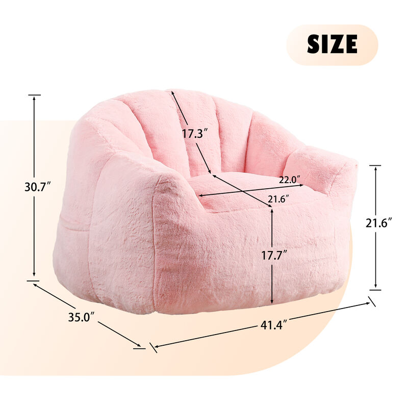 Beanbag Chair, Bean Bag Sofa Chair With Armrests Stuffed High-Density Foam, Lazy Sofa