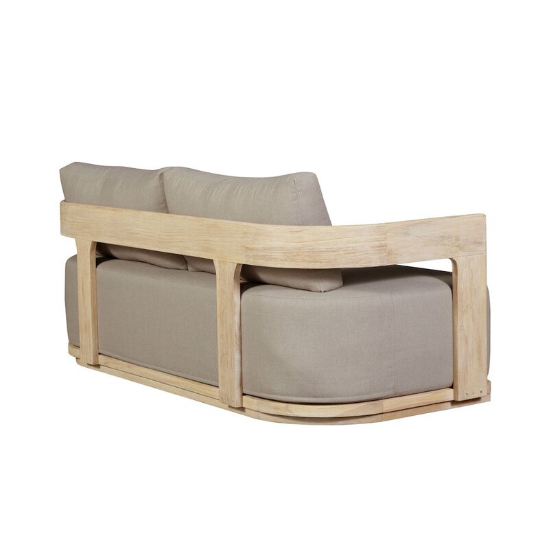 Crafters and Weavers Eclipse Outdoor Solid Teak Wood Love seat image number 3