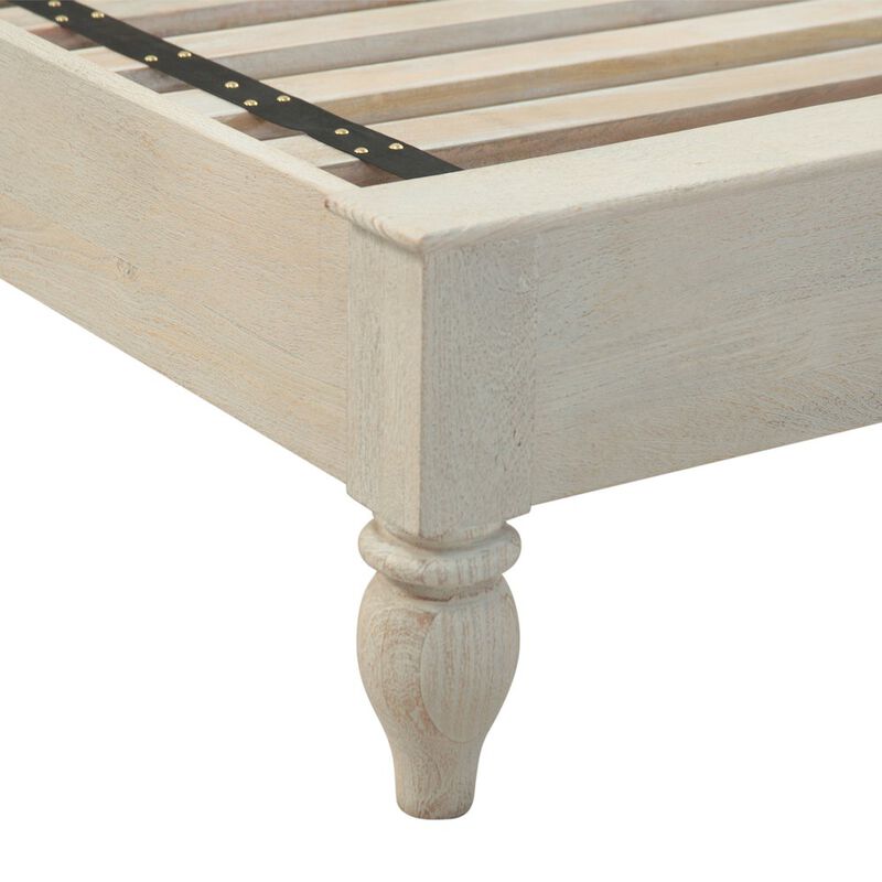 World Interiors Haveli King Bed in Carved Heirloom White image number 5