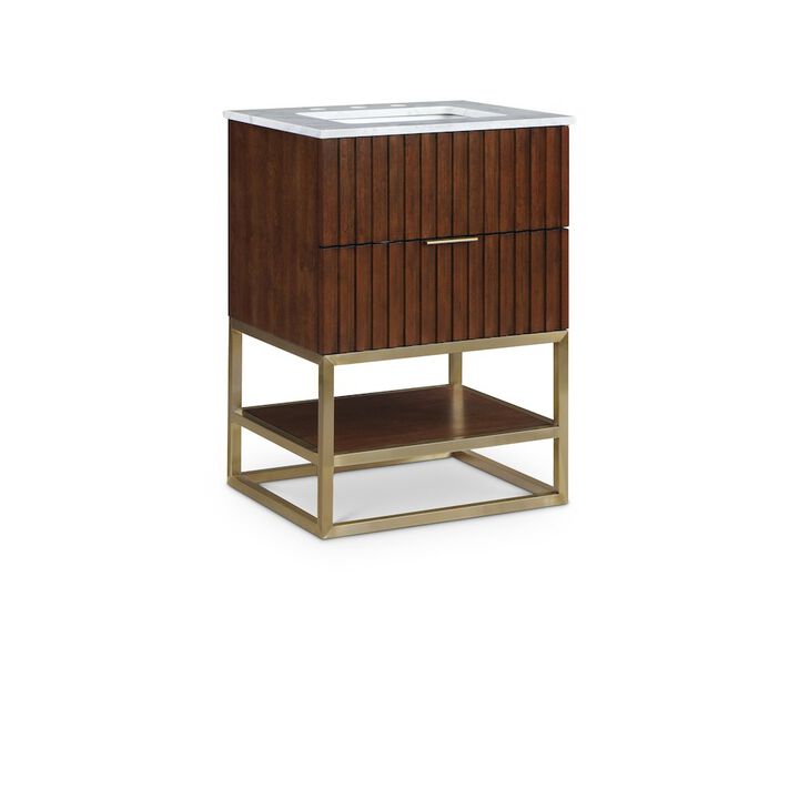 Meridian Furniture Monad Walnut Bathroom Vanity