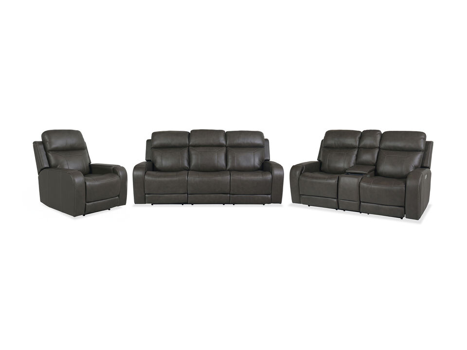 Kona Immersive Audio Power 3-Piece Living Room Set in Brown