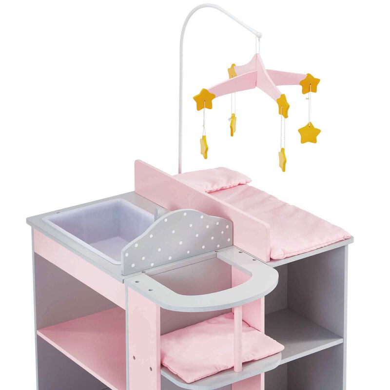 Olivia's Little World Polka Dots Princess Baby Doll Changing Station, Gray image number 4