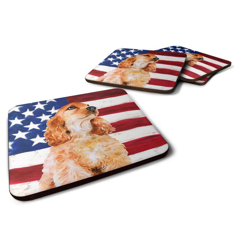 Caroline's Treasures Cocker Spaniel Patriotic Decorative coasters, Multicolor