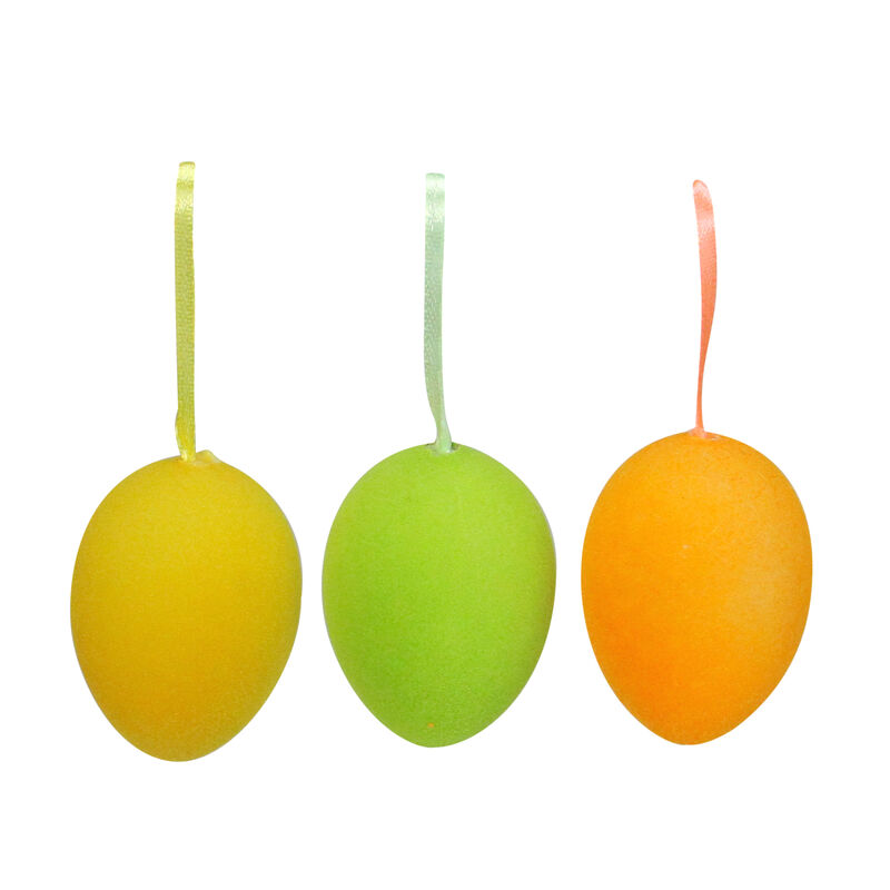 Club Pack of 24 Orange and Green Spring Easter Egg Ornaments 2.75"