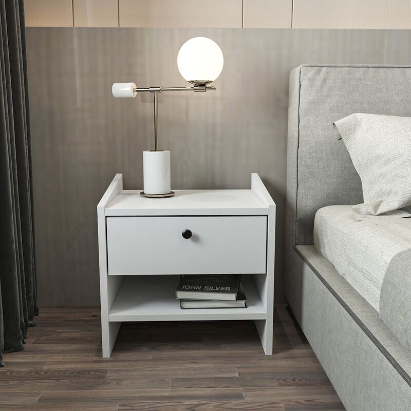Decorotika Berlin Nightstand White