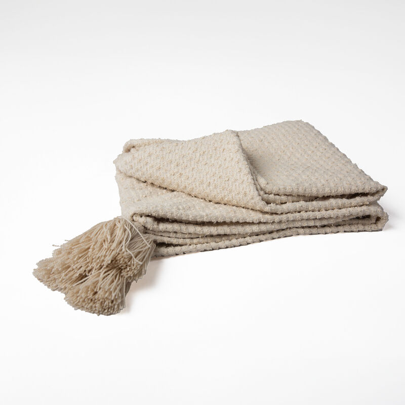 Cream 50" x 60" Throw Blanket