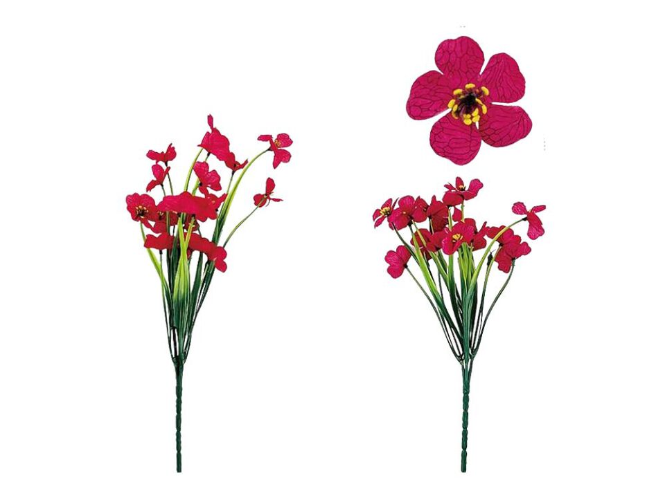 24 Piece Artificial Hanging Flowers UV Resistant Outdoor Vase Filler