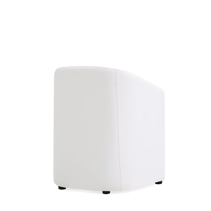 Anna Round Dining Arm Chairs in Cream (Set of 2)