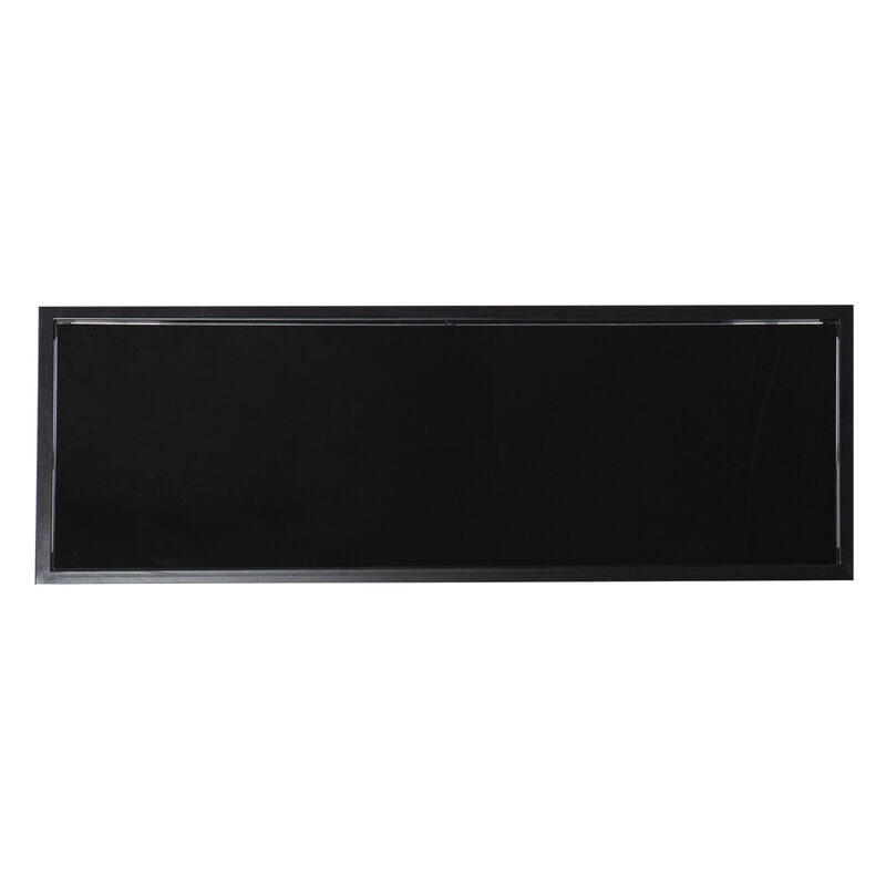 HomeRoots 42" Black Glass and Metal A Frame Console Table With Shelf image number 3