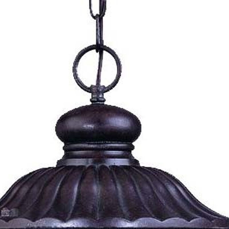 Hivvago Naples 3-Light Marbelized Mahogany Hanging Light