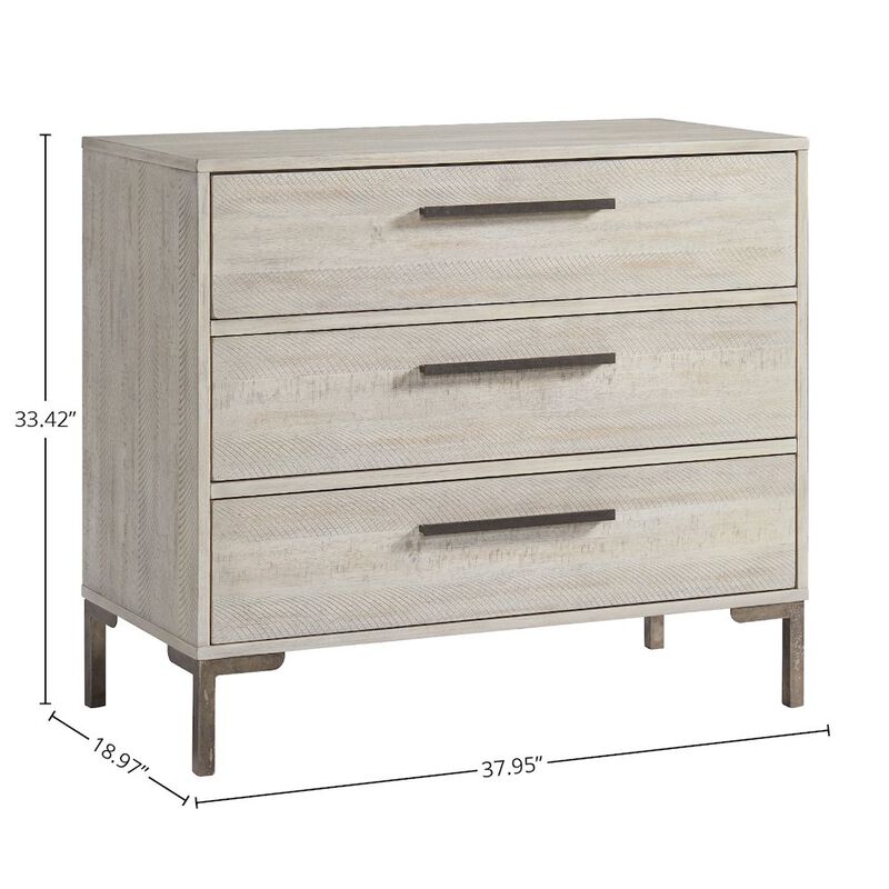 Westwood Design Beck 3-Drawer Dresser, Gray
