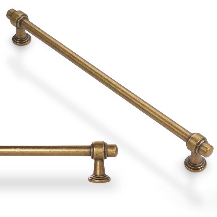 BUKOBYHE 6 Pack 10 Inch Kitchen Cabinet Handles Antique Brass Cabinet Pulls Vintage Drawer Pulls Aged Kitchen Hardware